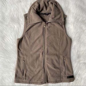 Calvin Klein Performance Tan Fleece Full Zip Vest